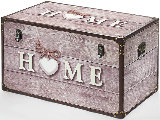 Kobolo Chest Storage Box - Home - made of wood and faux leather 68x42x40 cm
