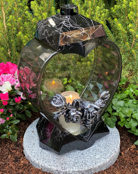 Grave lamp lantern heart shape grave light candle grave candle grave decoration 33 cm H.! Grave decoration new model incl. candle, HEART-1
