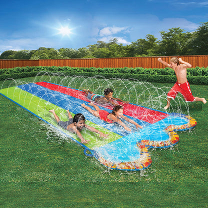 BANZAI Speed Triple Water Slide Duel Waterslide 487 cm with Sprinkler