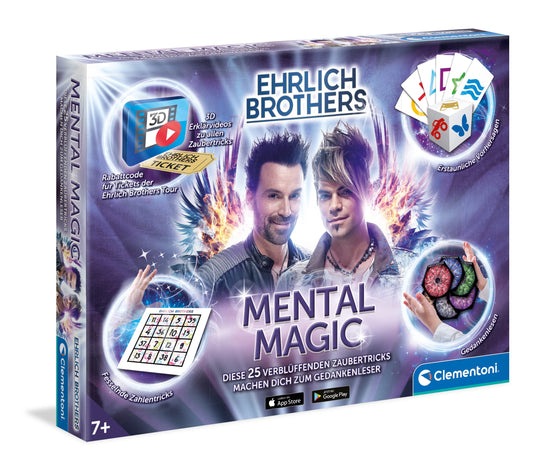 Clementoni Ehrlich Brothers Mental Magic - magic kit for kids aged 7 and up - includes magical instructions for amazing tricks and 3D tutorial videos 59182