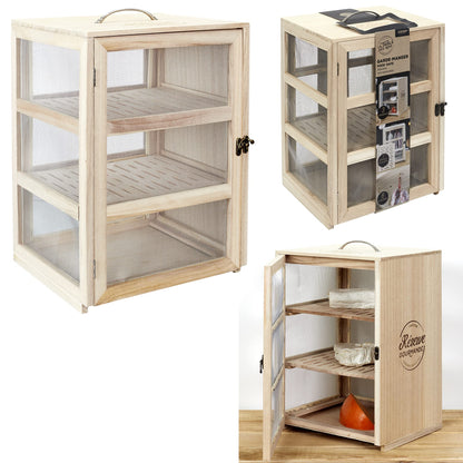COOK CONCEPT KA4717 pantry cabinet for storage, miscellaneous accessories, made of paulownia wood, wood-steel, 28.2 x 24 x 39 cm