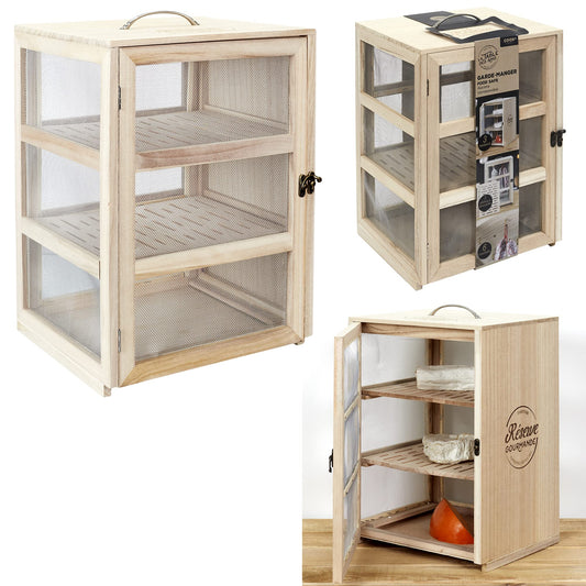 COOK CONCEPT KA4717 pantry cabinet for storage, miscellaneous accessories, made of paulownia wood, wood-steel, 28.2 x 24 x 39 cm