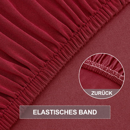 Yugarlibi Chair Covers 4 Pack Stretch Chair Covers Elastic Chair Cover Removable Washable Chair Protectors for Kitchen Restaurant Hotel Banquet Wedding (Bordeaux, 4 Pieces)