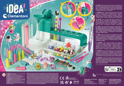 Clementoni Idea Pen Studio with over 50 accessories - DIY pen set with over 50 accessories - craft kit for making pens, creative toy & gift set for children ages 6 and up, 59415