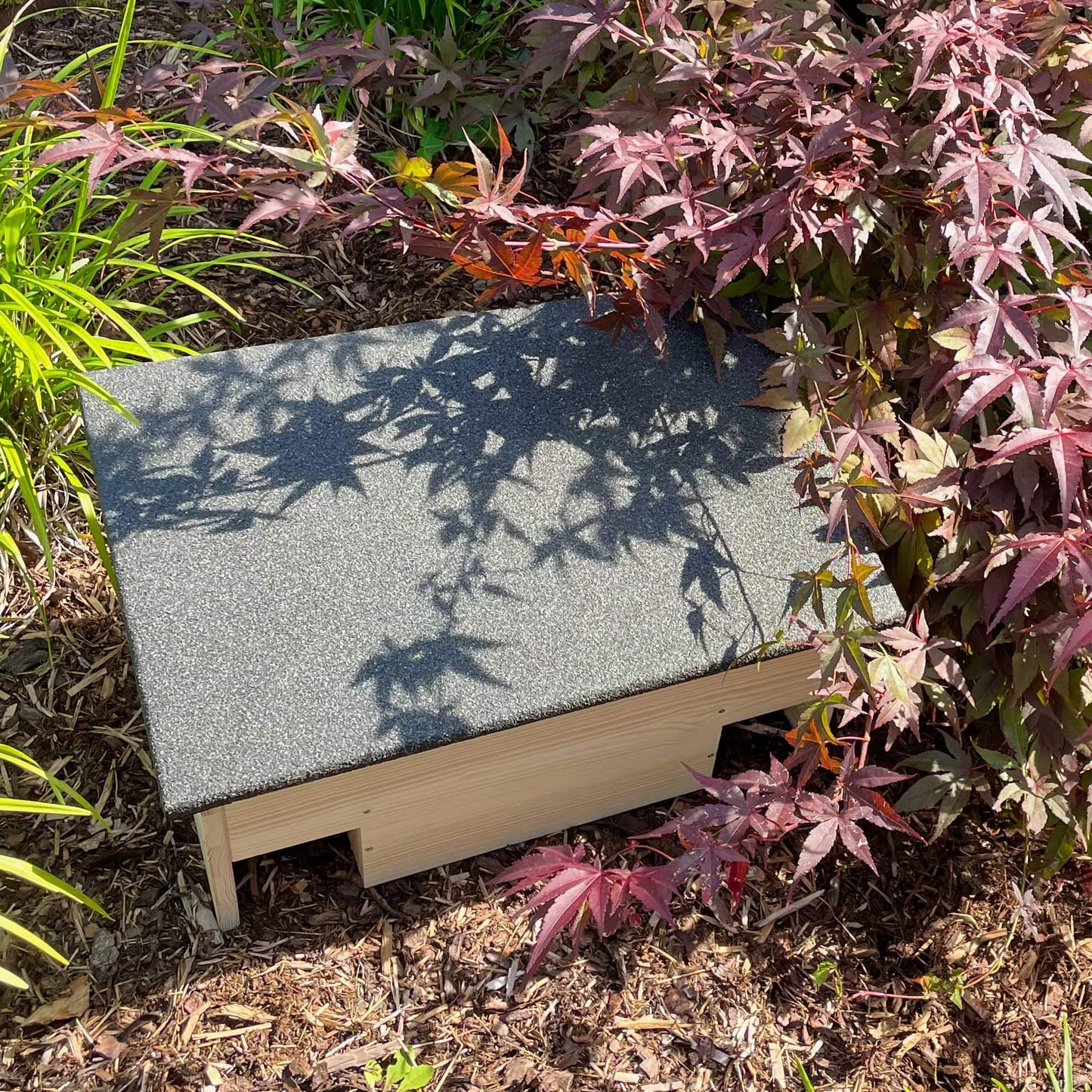 GROUND FLOOR Hedgehog feeding house without base made of solid wood/Hedgehog house winterproof, cat-safe/Hedgehog feeding house produced in Germany & made of certified wood/Hedgehog feeding spot