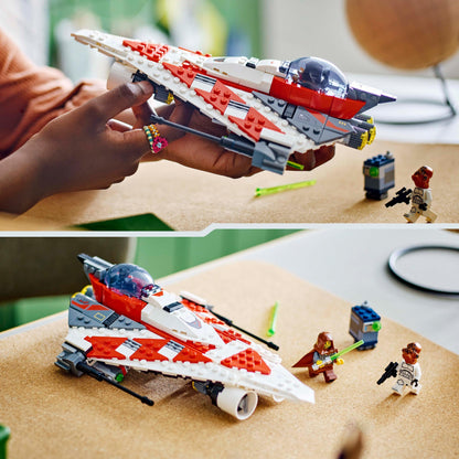 LEGO Star Wars Jedi Bob's Starfighter, construction toy, toy spaceship with bricks, popular character, birthday gift for boys, girls, and all fans aged 8+ 75388
