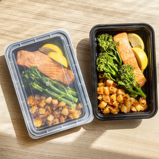 [20-Pack] Single Compartment Meal Prep Containers by Igluu - Food Storage, Microwave Safe, Dishwasher Safe & Reusable - Airtight Lid, BPA Free