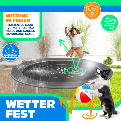 KESSER® - Trampoline Edge Cover Ø 244 cm, 30cm wide 100% UV resistant tear-resistant spring cover including beach ball, anthracite