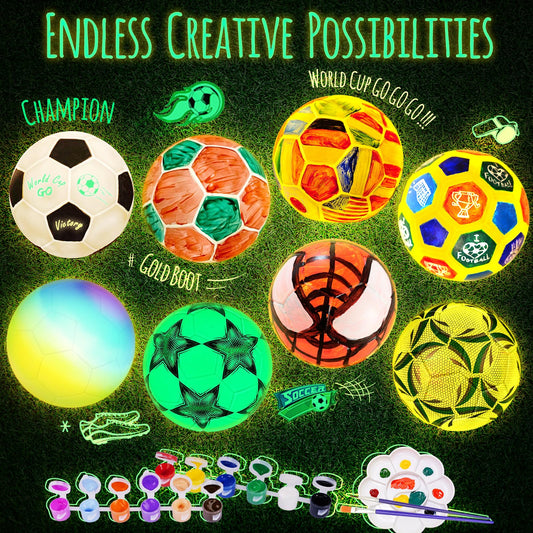Soccer gifts for boys, DIY 3D soccer lamp painting kit, art supplies crafting kit for kids, soccer gifts for boys, toys, girls birthday gift, Easter gift