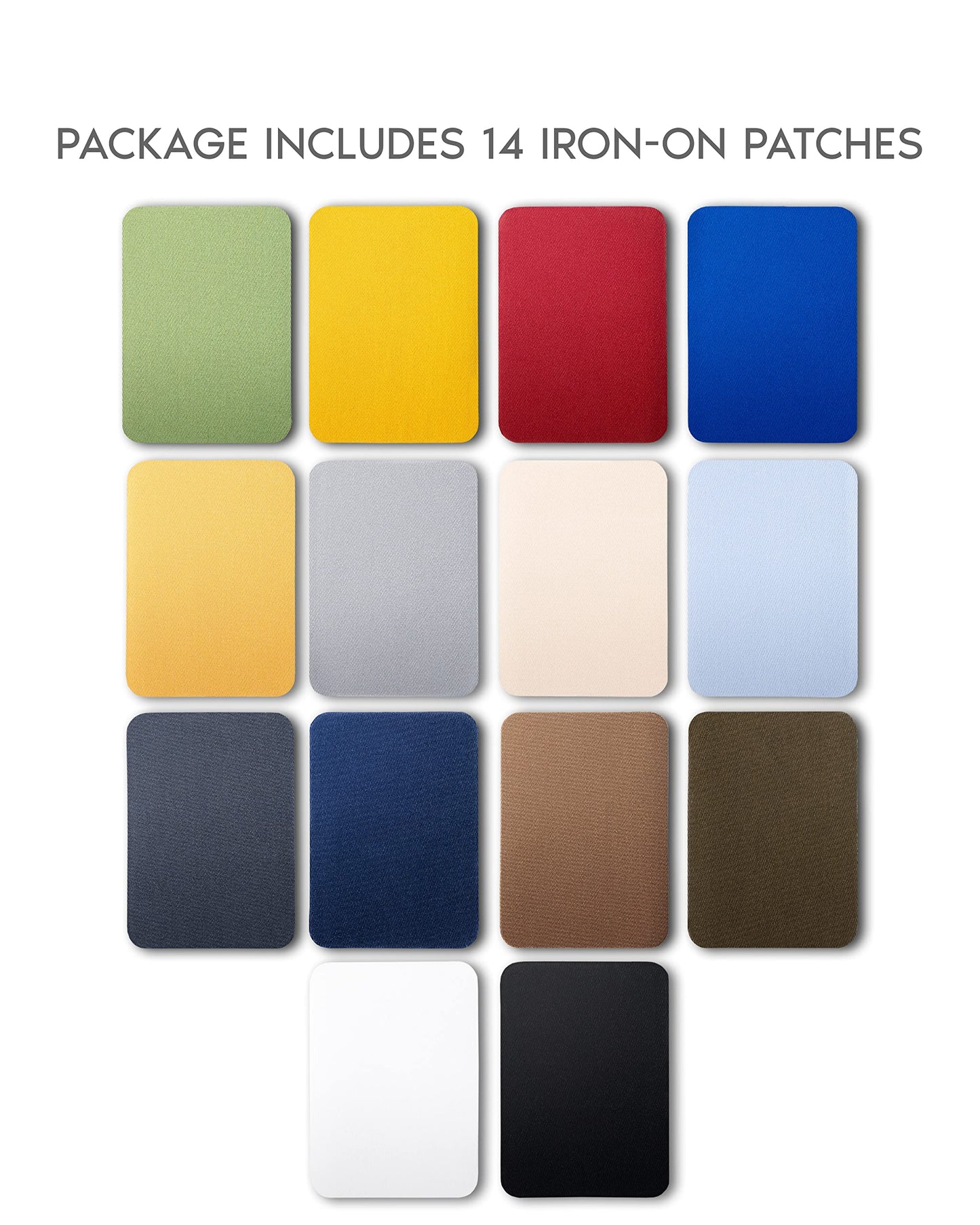 ZEFFFKA 8PACK Iron On Patches for Indoor and Outdoor Strongest adhesive 100% cotton Various repair-decorating set 14 pieces Size 3" x 4-1/4" (7.5 cm x 10.5 cm)