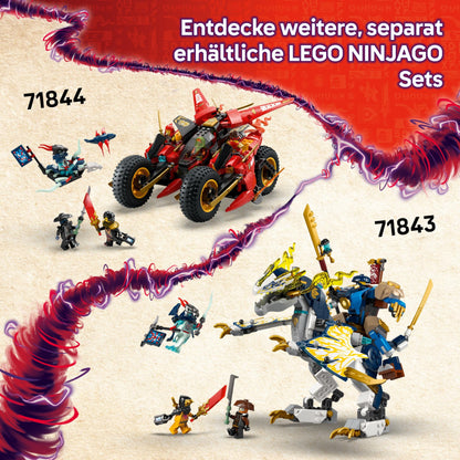 LEGO NINJAGO 2-in-1 Lloyd's Jet Mech - toy with 5 minifigures, dragons, equipment, and a flying motorcycle - gift for boys and fans of Rise of the Dragons aged 9 and up 71845