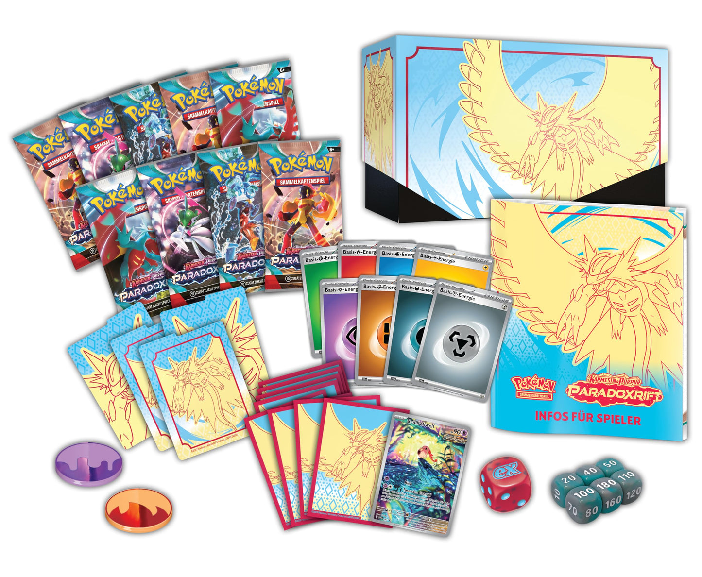 Pokémon Trading Card Game: Tin Box Bundle Poké Ball – Lure Ball, Great Ball & Ultra Ball & Trading Card Game: Top Trainer Box Crimson & Purple