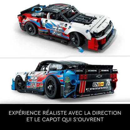 LEGO Technic Lamborghini Huracán and Technic NASCAR Next Gen Chevrolet Camaro ZL1 model car kits. Racing toy sets for collectors. Kit number 42153.