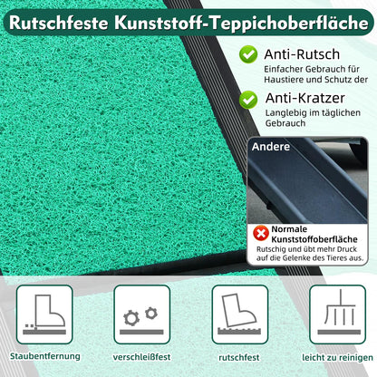 170cm dog ramp, foldable dog ramp for cars with non-slip carpet surface, dog stairs for SUVs, trucks & outdoor stairs, portable & durable dog ramp for large dogs up to 110kg.