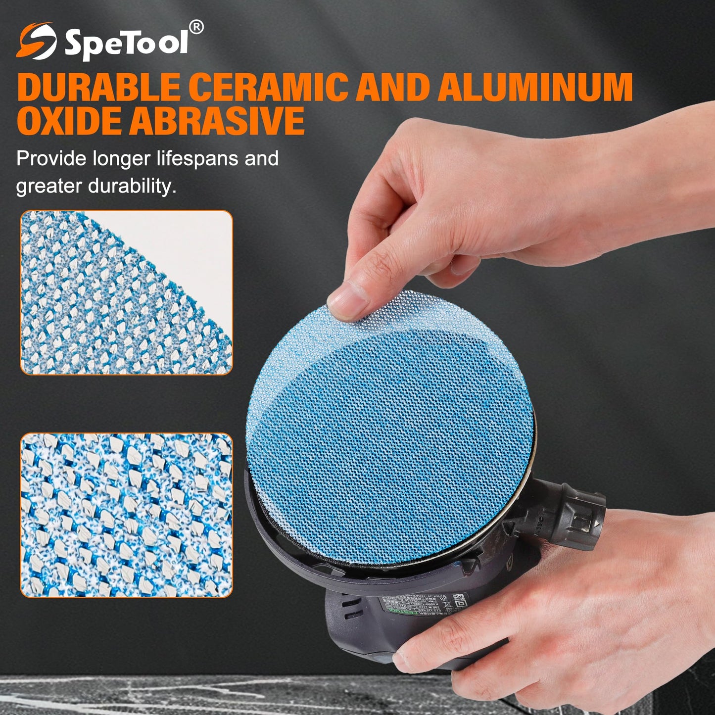 SpeTool Sanding Mesh 125mm Velcro 30 Pcs Sanding Discs Grit 120 Dust-Free Velcro Sandpaper for Wood, Drywall, Metal, Epoxy Resin