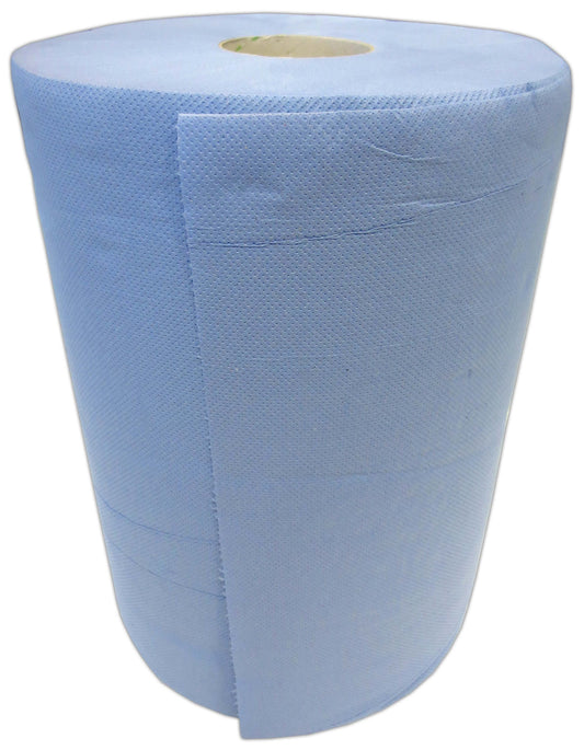 2 x blue cleaning rolls, 2-ply, 500 sheets each, total approx. 1000 sheets, approx. 36x36 cm, perforated, absorbent cleaning cloths, wiping paper, wipes.