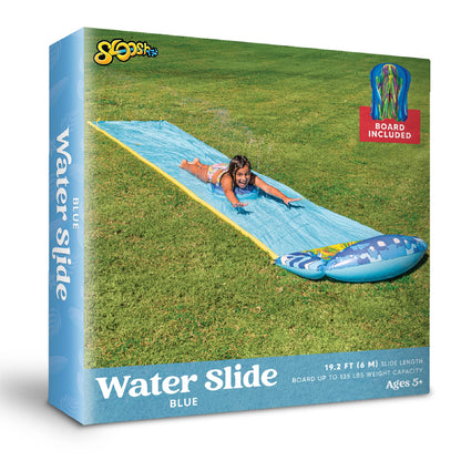 JOYIN 230in x 35.5in (584.2 x 90.2 cm) water slide with 1 bodyboard, summer toy with built-in sprinkler for backyard and outdoor water fun.