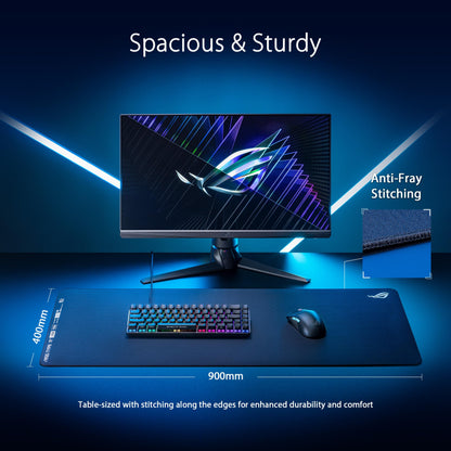 ASUS ROG Home Ace XXL Gaming Mousepad (soft and non-slip rubber base, hybrid fabric surface providing consistency and control, water, oil, and dust repellent)