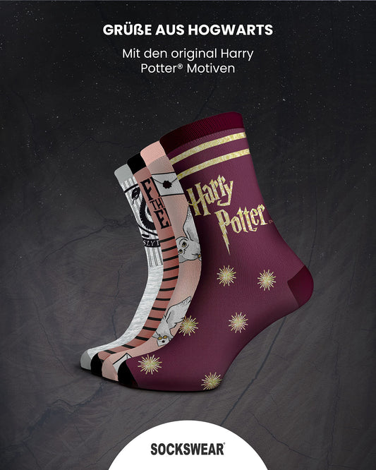 HARRY POTTER ® | Original Advent Calendar | 24 Pairs of Socks for Women | Christmas Calendar with Footies + Tall Socks | Size 35-41 | OEKO-TEX ®