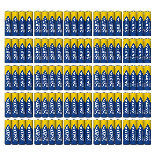 100 x Varta 04006 Batteries Alkaline, Mignon, AA, LR06, 1.5V Industrial, Shrinkwrap
