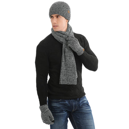Kuukaa's hat, scarf & glove sets for men and women. Winter hat with lining for men and women. Touchscreen gloves for men and women. Winter warm set.