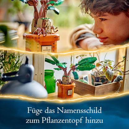 LEGO Harry Potter Mandrake Plant: Plant toy with pot, magical gift for girls, boys, and all fans, playset for imaginative kids, home decor 76433
