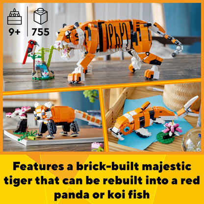 LEGO Creator Forest Animals: Red Fox, set with Fox & 31129 Creator Majestic Tiger, Panda or Fish