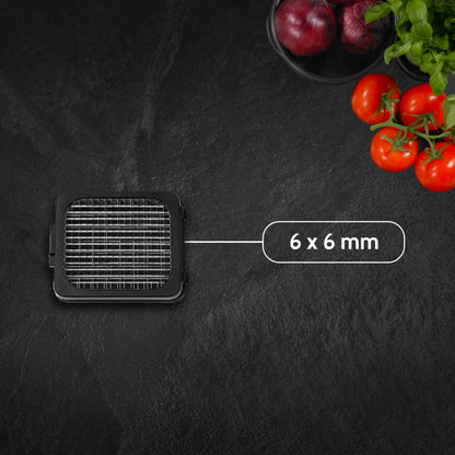 ALLIGATOR 3079 - Multifunctional cutter with catch box - vegetable and onion cutter - 6x6 mm blade - BPA free - Black. Alligator INALLI8801 Stainless Steel - 3-in-1 spiralizer - vegetable slicer.