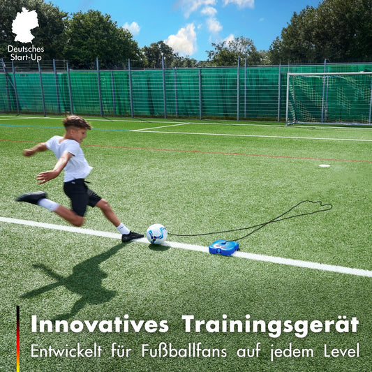 MOVEMATE® Soccer Training Set incl. Soccer Ball with String | Popular soccer gift for boys | Innovative outdoor training device for the garden, on the soccer field (For adults (420g ball)