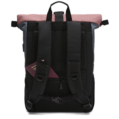 Ela Mo's backpack for women | Beautiful and well thought-out | for university, travel, leisure, work | with laptop compartment & anti-theft pocket | Salmon