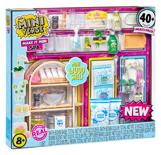 MGA's Miniverse Make It Mini Spa Multipack - Mini collector's items, DIY, Real spa products that actually work, for collectors & kids 8+, Not edible.