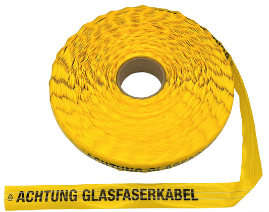 Bemango warning tape with wire insert Attention fiber optic cable 250m Width 40mm