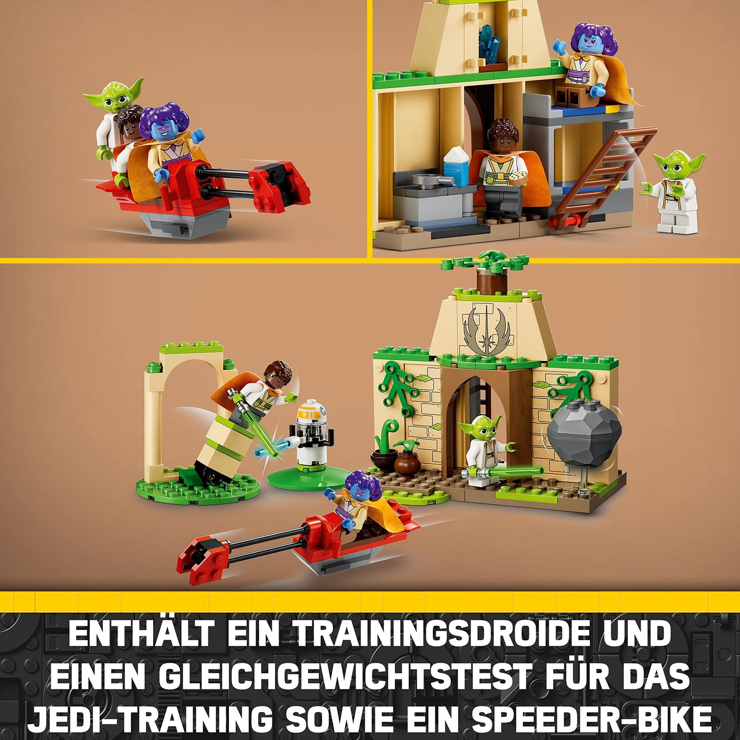 LEGO Star Wars Tenoo Jedi Temple, playset for beginners featuring minifigures LYS Solay & Star Wars Ahsoka's Clone Trooper of the 332nd Company.