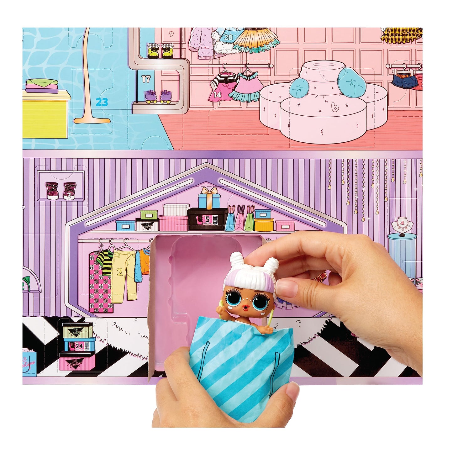 L.O.L. Surprise! Advent calendar with limited edition collector doll and 24 surprises - Makeover Babe 2.0 - mix and match outfits, shoes, and accessories - great gift idea for girls ages 4 and up.