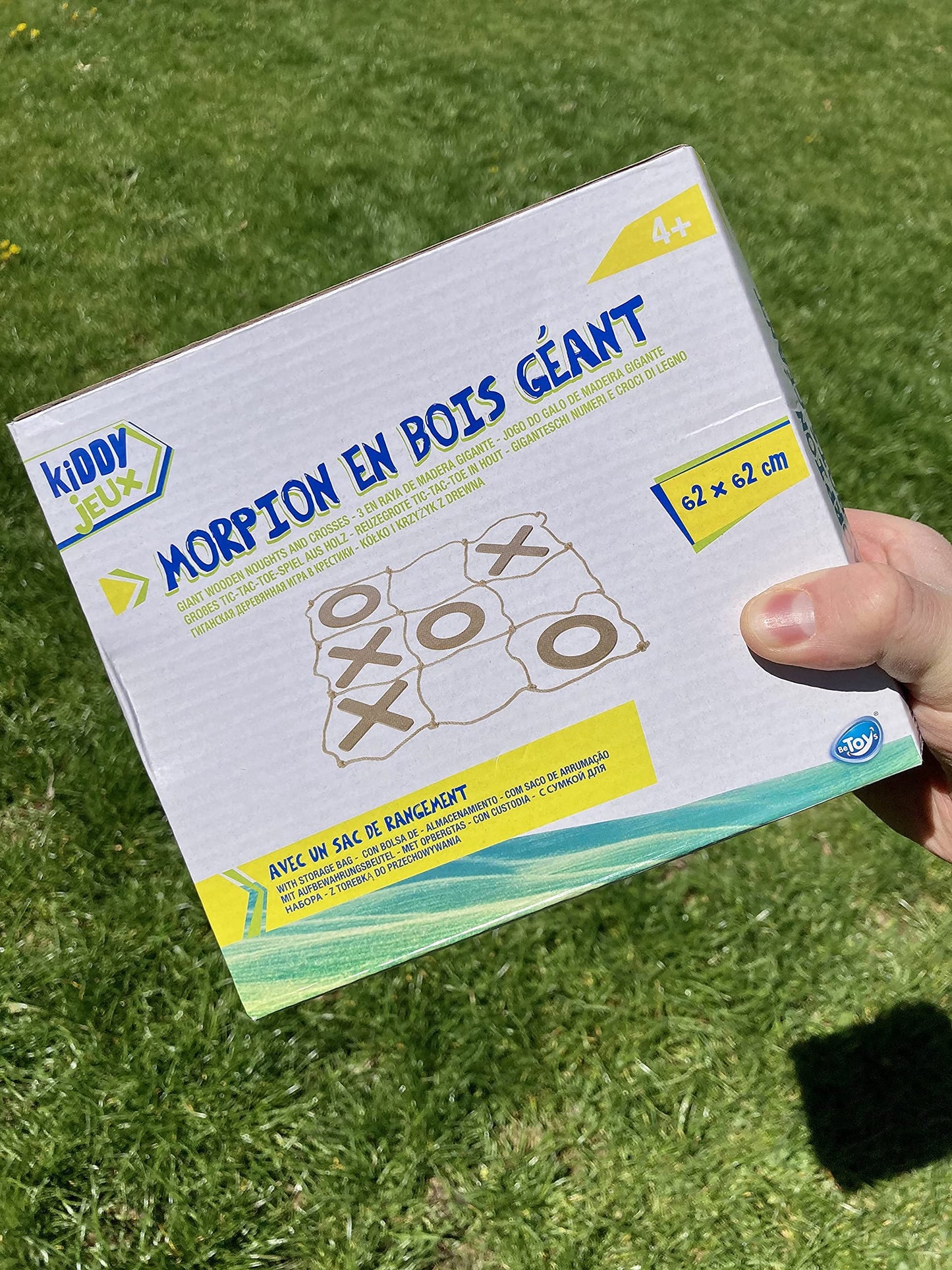 XXL Wooden Tic Tac Toe Game X and O Children's Game for Indoor & Outdoor Party Fun.