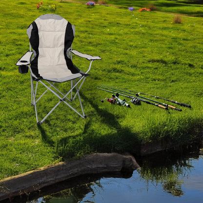 Spetebo Director's Chair Deluxe, with a weight capacity of up to 150 kg - Color: beige - Extra wide, extra comfortable, extra stable camping chair - Fishing chair camping chair