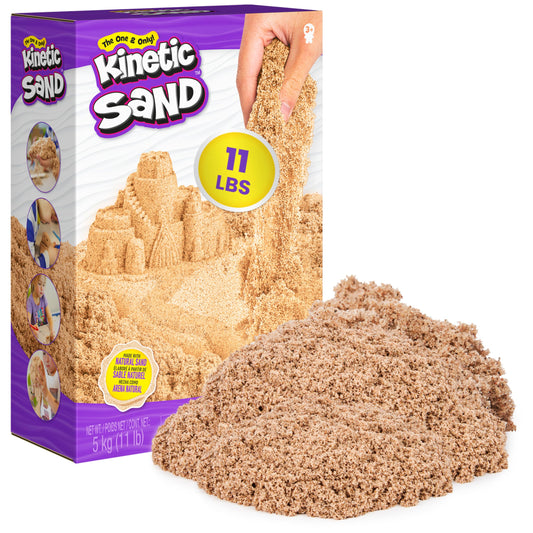 Kinetic Sand 5 kg - Original magical kinetic sand from Sweden, natural brown, popular in kindergartens, for relaxed, creative indoor sand play, for children from 3 years.