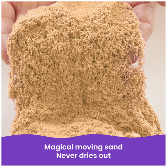 Kinetic Sand 5 kg - Original magical kinetic sand from Sweden, natural brown, popular in kindergartens, for relaxed, creative indoor sand play, for children from 3 years.