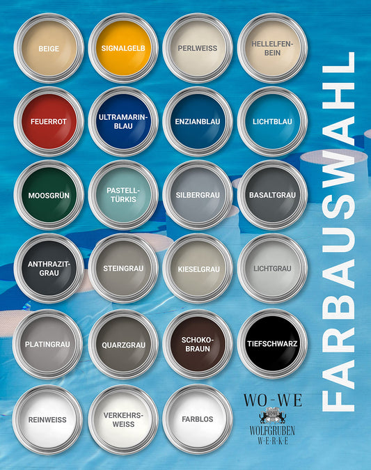 2K pool paint pool coating - gentian blue like RAL 5010-10kg