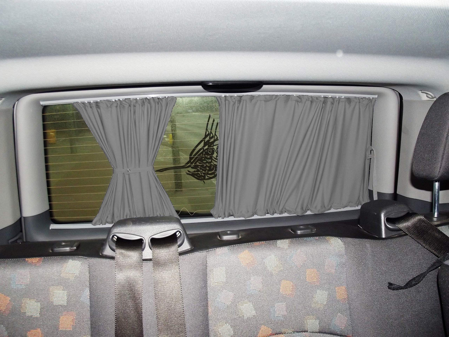 BREMER SEAT COVERS custom made curtains curtains sun protection compatible with VW T5 T6 T6.1 Transporter Caravelle long wheelbase with tailgate in grey camping accessories motorhome accessories camper curtain set 718