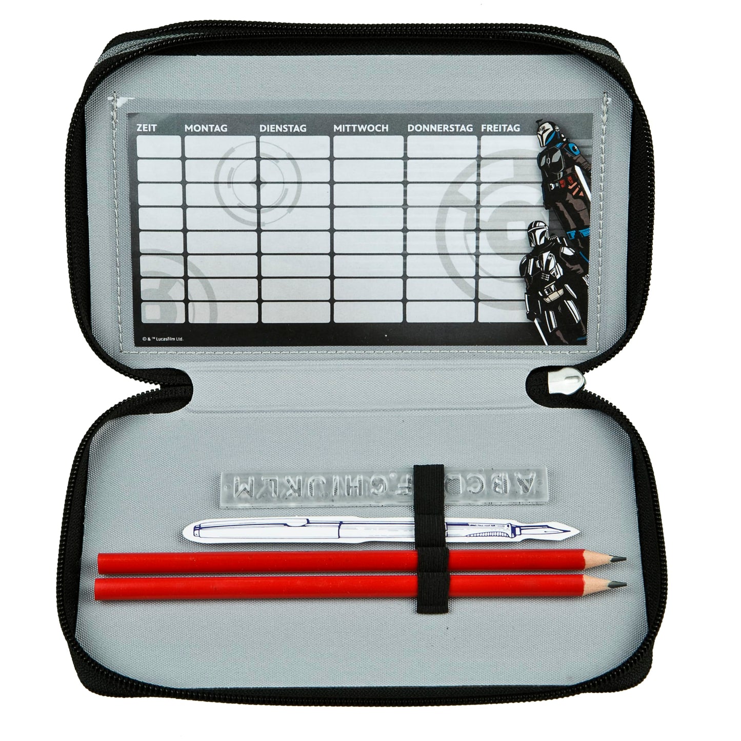 Scooli - Tripledecker Star Wars - Filled student case with high-quality pens & accessories - Ideal for school, leisure, and on the go - from 6 years