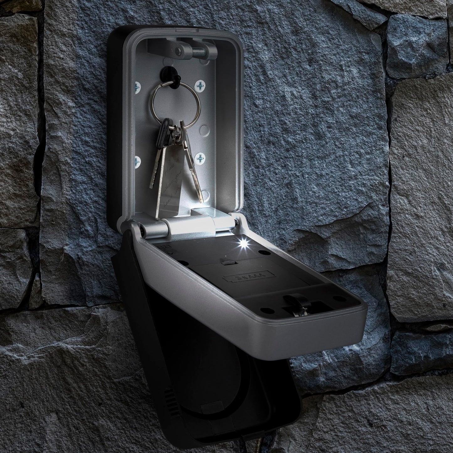 ONVAYA® Electronic Key Box | Key safe with individually adjustable code | Easy wall mounting | Weatherproof metal casing for indoor & outdoor use | Master code
