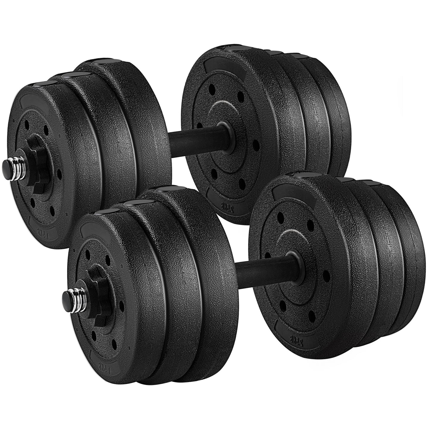 Yaheetech Dumbbells 2 Pcs Adjustable Dumbbell Set for Strength Training/Fitness Training Dumbbell for Home 25kg