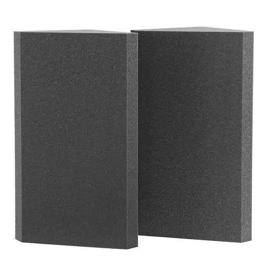 ACOUSPANEL Studio Pro Bass Trap Absorber, 2 pieces, 59x37x26cm, Uncompressed, Highly absorbent acoustic foam for low frequencies, Anthracite grey color.