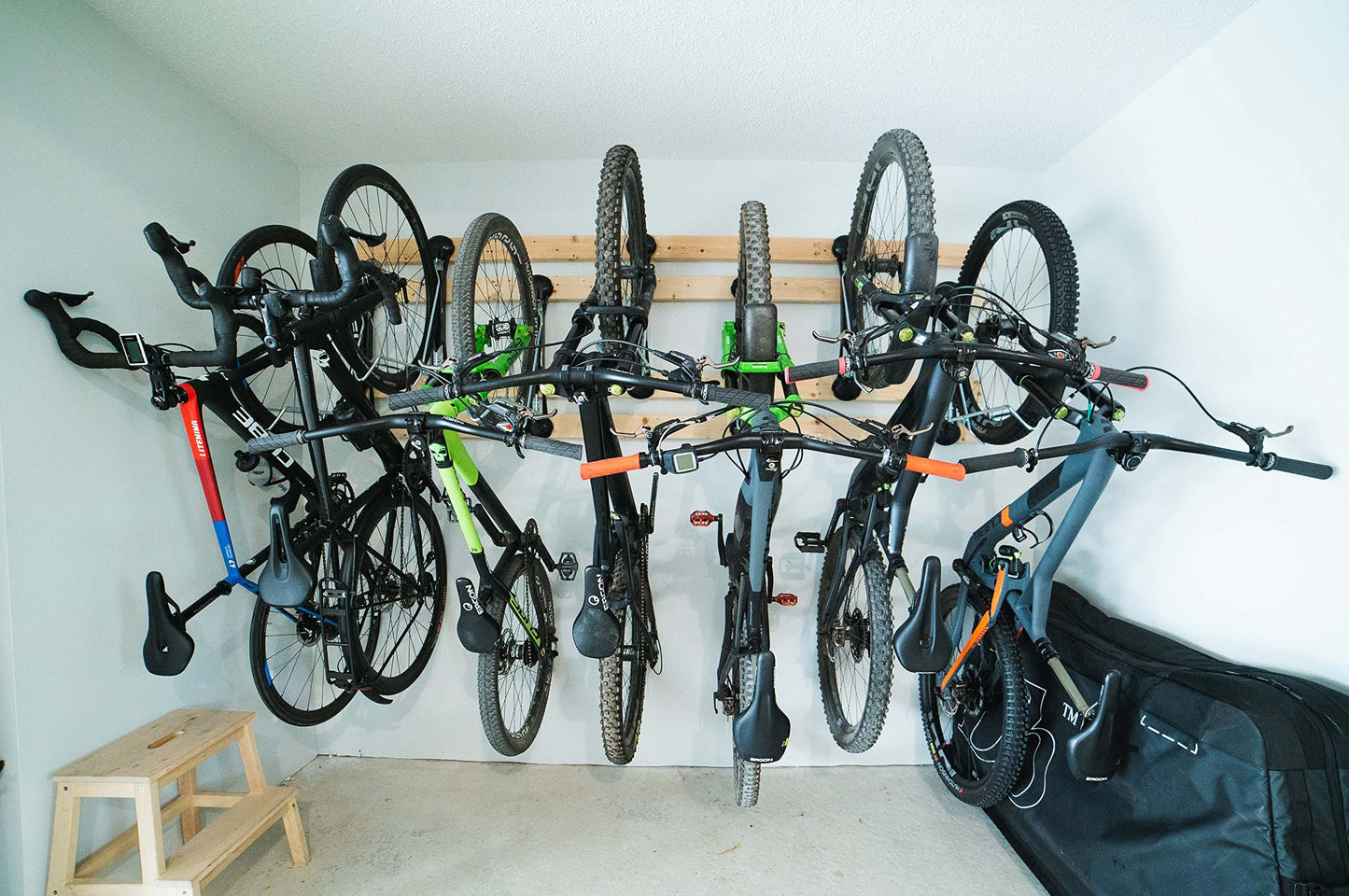 Steadyrack bike wall mount - Mountain Bike Rack - Vertical bike wall mount for storage solution in your home, garage, or bike park.