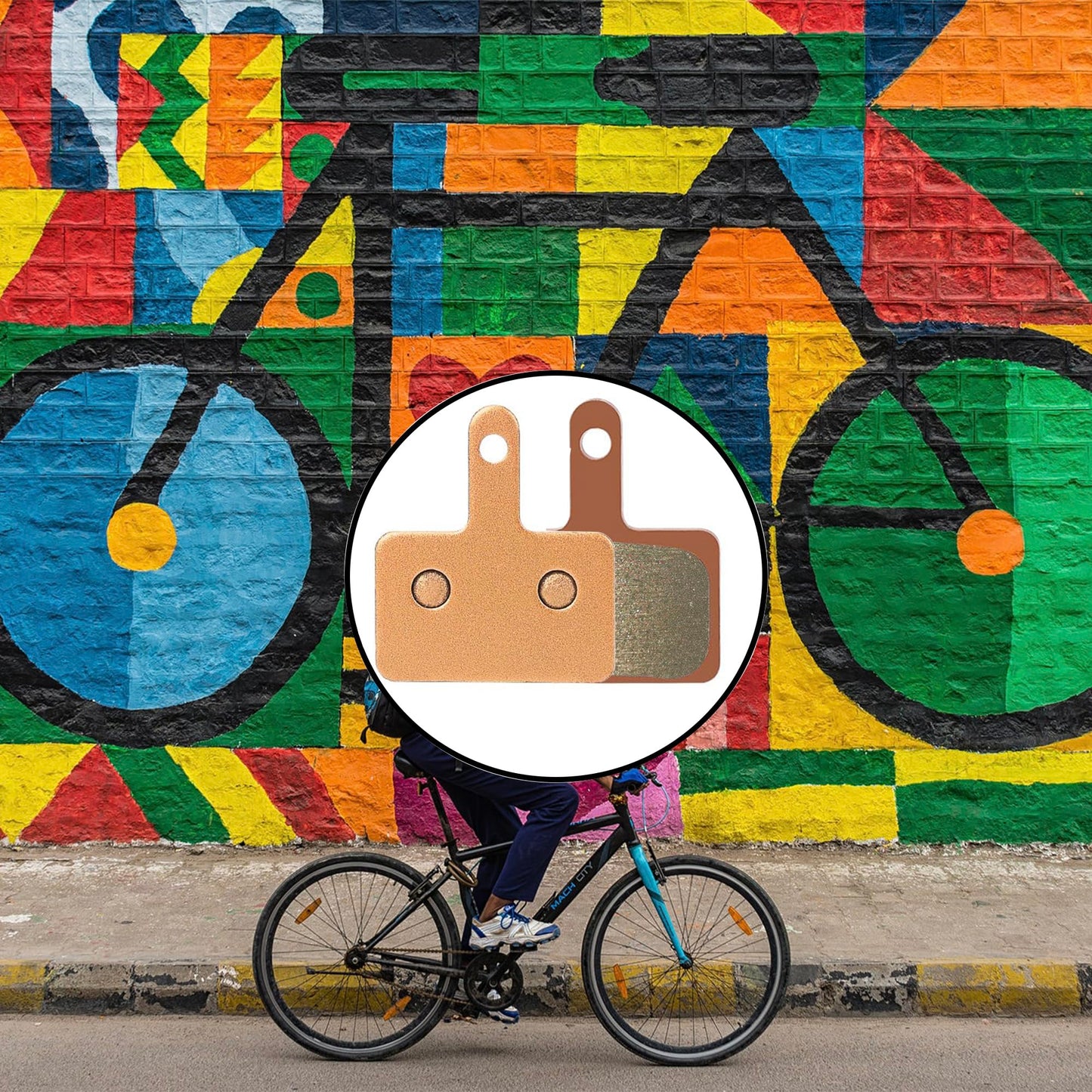 4 pairs of copper-based sintered MTB bike brake pads, suitable for ebikes, scooters, electric scooters, and electric bikes. Compatible with B01S Trp Tektro MT200 M355 M446 M315 M365.