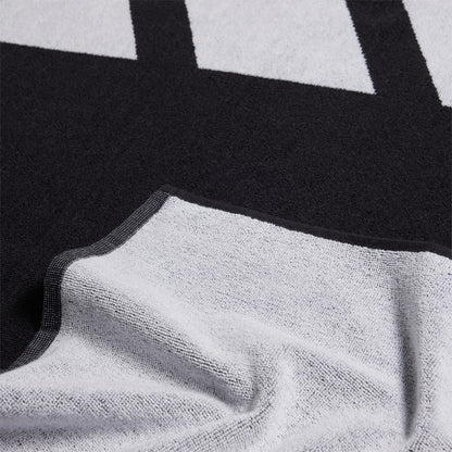 adidas Unisex Brand Stripes Towel, Black/White, L