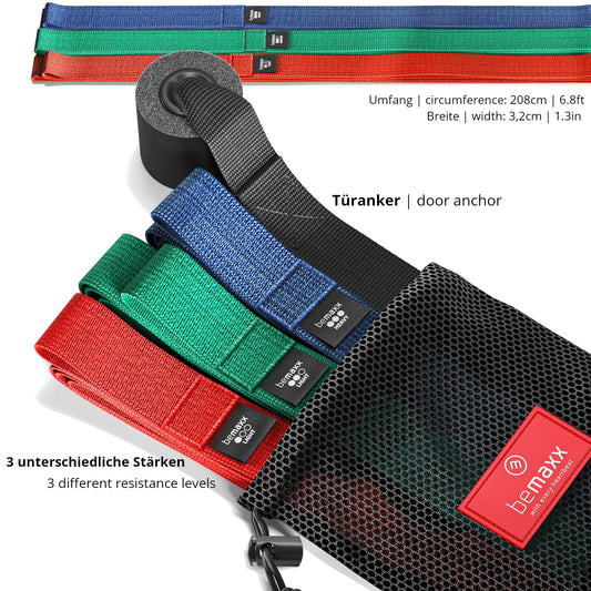 Fabric Textile Fitness Band: Pull Up Resistance Band + Training eBook - THE Latex Pull Up Resistance Band | Pull Up Support Pull Up Band Gymnastics Band Loop Sports Stretching Fitness Training Band Sport Band