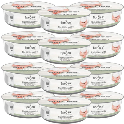 Spross Refill Cassettes for Spross Diaper Pail - 12 Pack - Helps prevent unpleasant odors