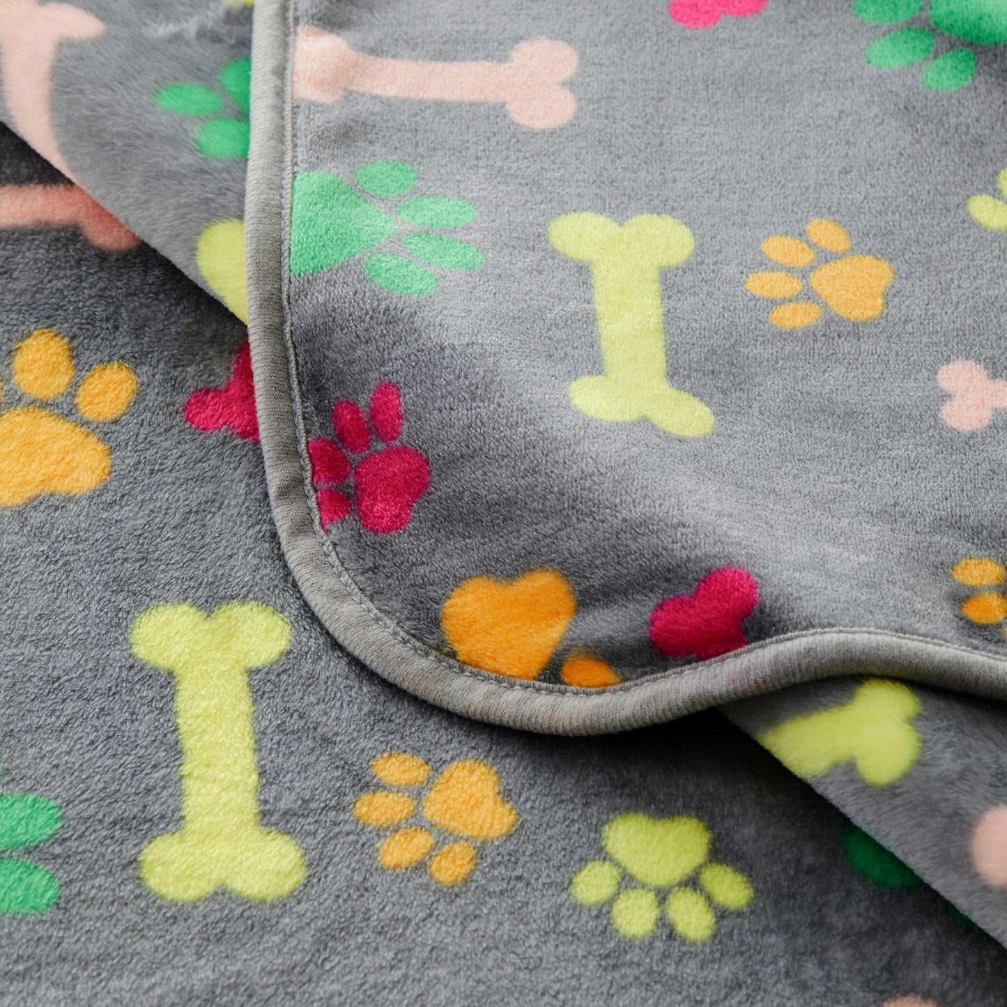 ALLISANDRO Fluffy Dog Blanket [200x160cm Gray] Cat Blanket with super soft fluffy pet blanket, throw for dog bed sofa and couch, multicolor, XX-Large, 999H02